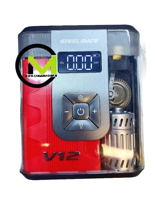 پاور بانک،جامپ استارت،پمپ باد steel maate v12 - تصویر 3